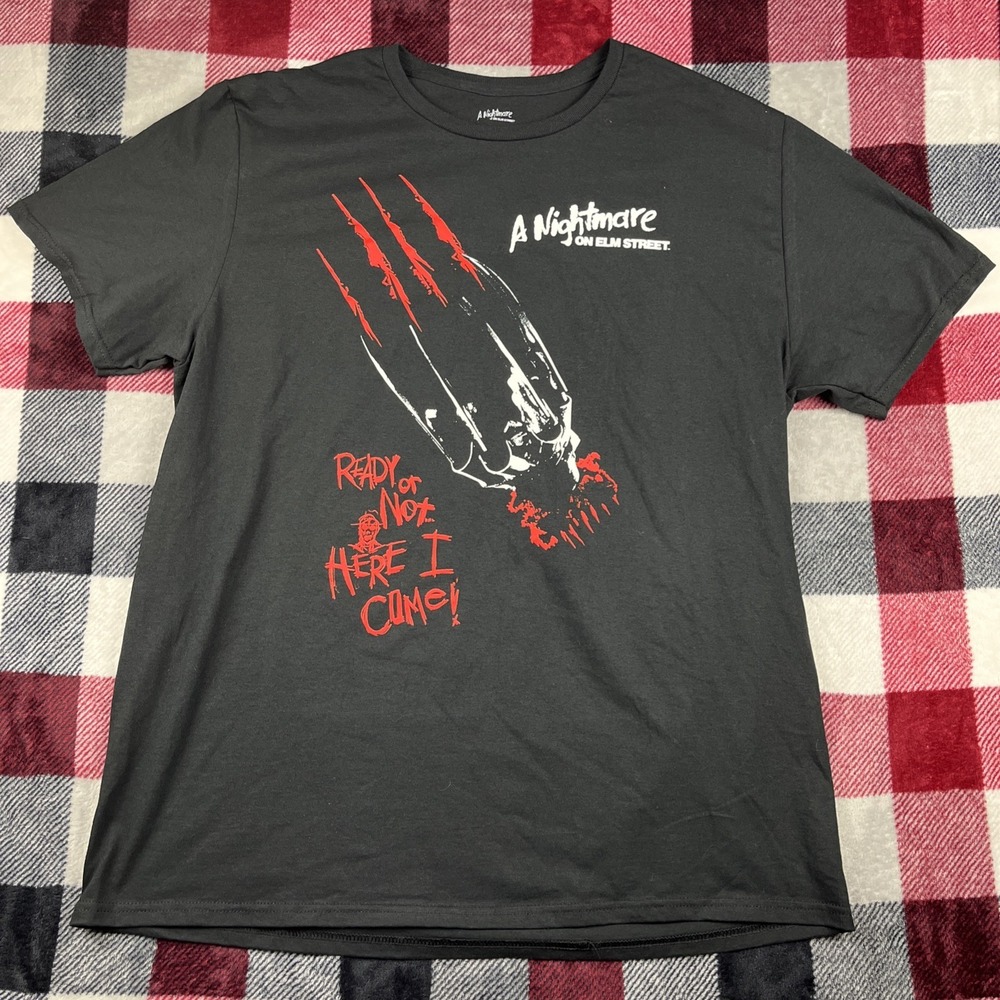 Freddy Krueger Tee Shirt Mens XL BK A Nightmare On Elm Street Ready Or Not Glove